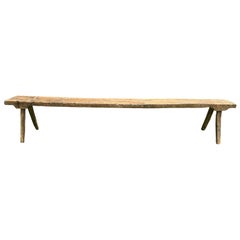 Sculptural Teak Bench Hand-Carved from Madura Island, Java, Indonesia, C. 1950