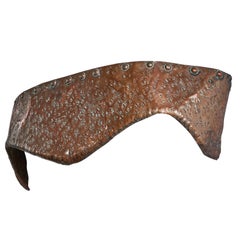 Italian Designer, Wall Console, Hammered Copper, Italy, 1950s