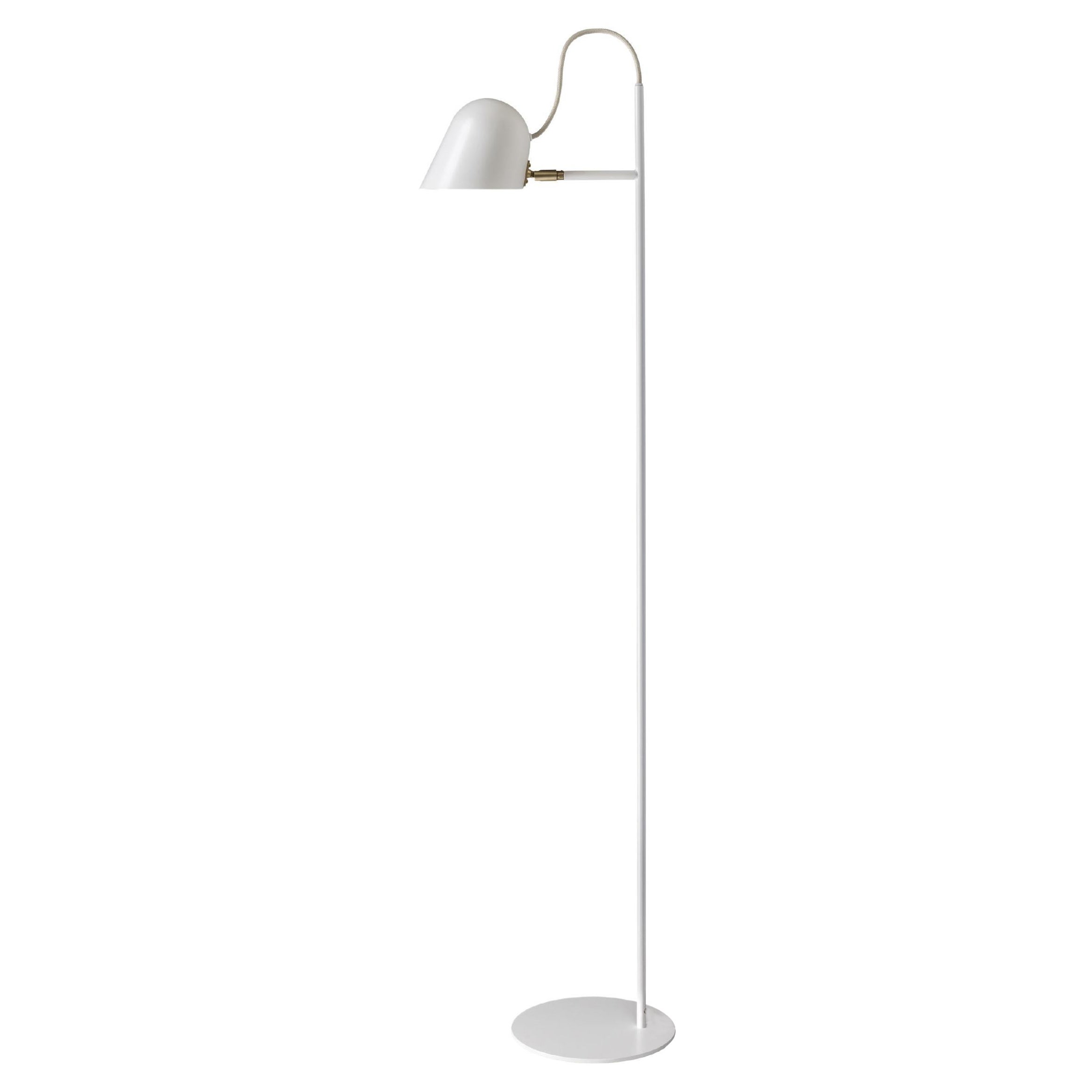 Lampada da terra 'Streck' di Joel Karlsson per Örsjö in bianco in vendita