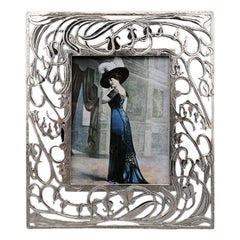 XX Century Italian Sterling Silver Liberty Art Nouveau Style Picture Frame 