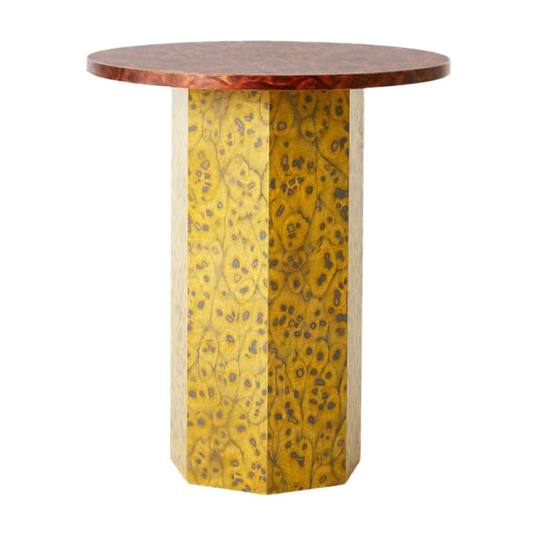 Round Slim Osis Septagon Base Side Table by Llot Llov For Sale