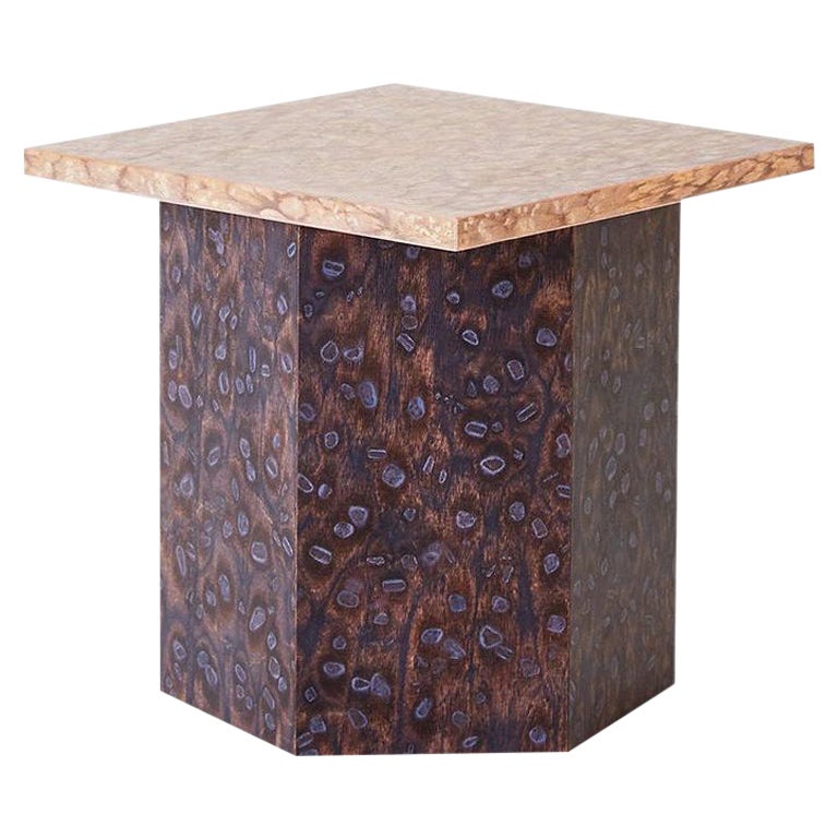 Rectangle Slim Osis Hexagon Base Side Table by Llot Llov For Sale