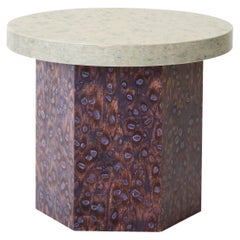 Round Bold Osis Hexagon Base Side Table by Llot Llov