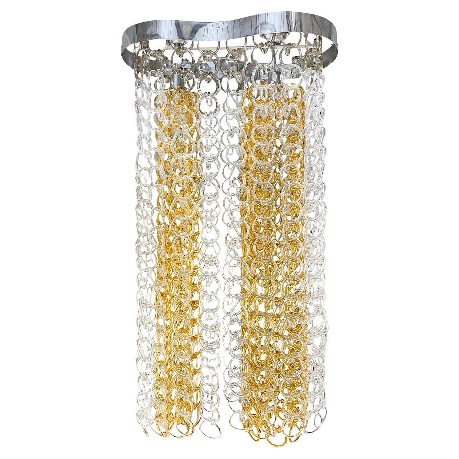 20th Century Italian Modern Crystal Glass Chandelier by Angelo Mangiarotti For Sale