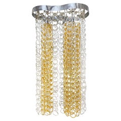 Vintage 20th Century Italian Modern Crystal Glass Chandelier by Angelo Mangiarotti