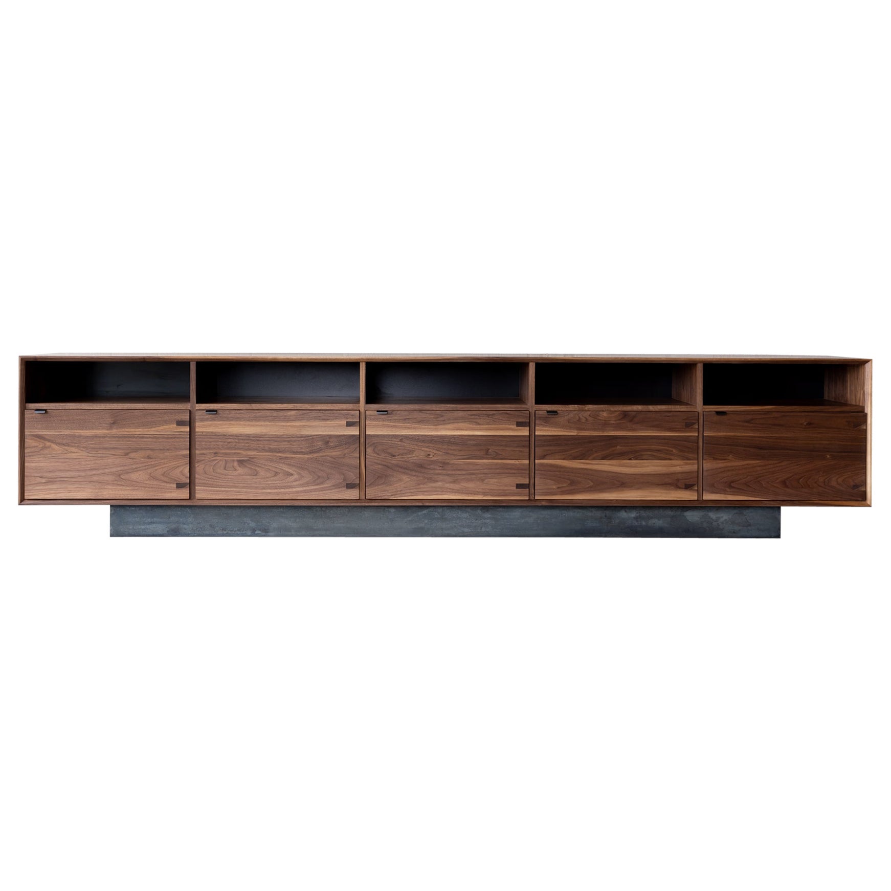 Baxter Long Credenza Sideboard AV Unit in Walnut by Autonomous Furniture