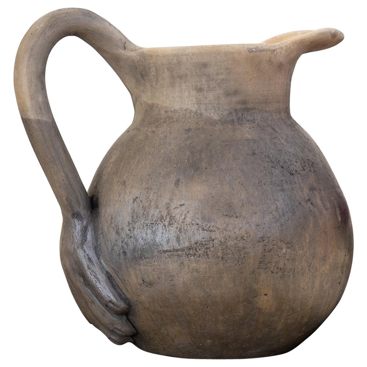 Hand Handle Ceramic Carafe/Vase For Sale