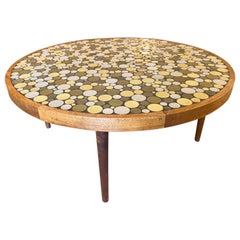 Martz ‘Coin’ Ceramic Tile Coffee Table, Circa 1960s