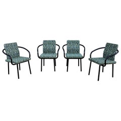 Postmodern Memphis 1986 Ettore Sottsass for Knoll Mandarin Chairs, Set of 4