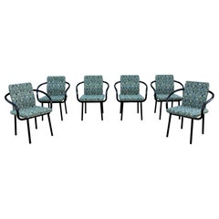 Memphis Post-modern Ettore Sottsass for Knoll 1986 Mandarin Chairs, Set of 6