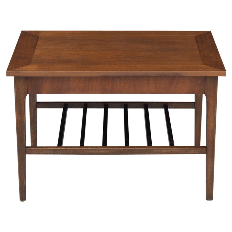 1960s MidCentury Modern Walnut Side Table For Sale at 1stDibs