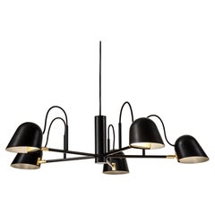 'Streck' Chandelier by Joel Karlsson for Örsjö in Black