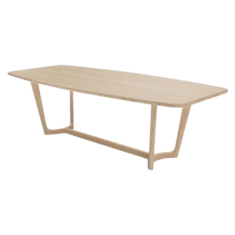 Modern White Ash Hilda Dining Table From The Signature Series by Pompous Fox For Sale