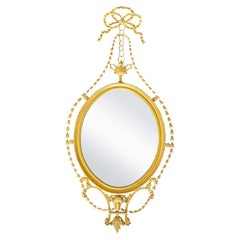 Antique English Adams Style Giltwood Wall Mirror