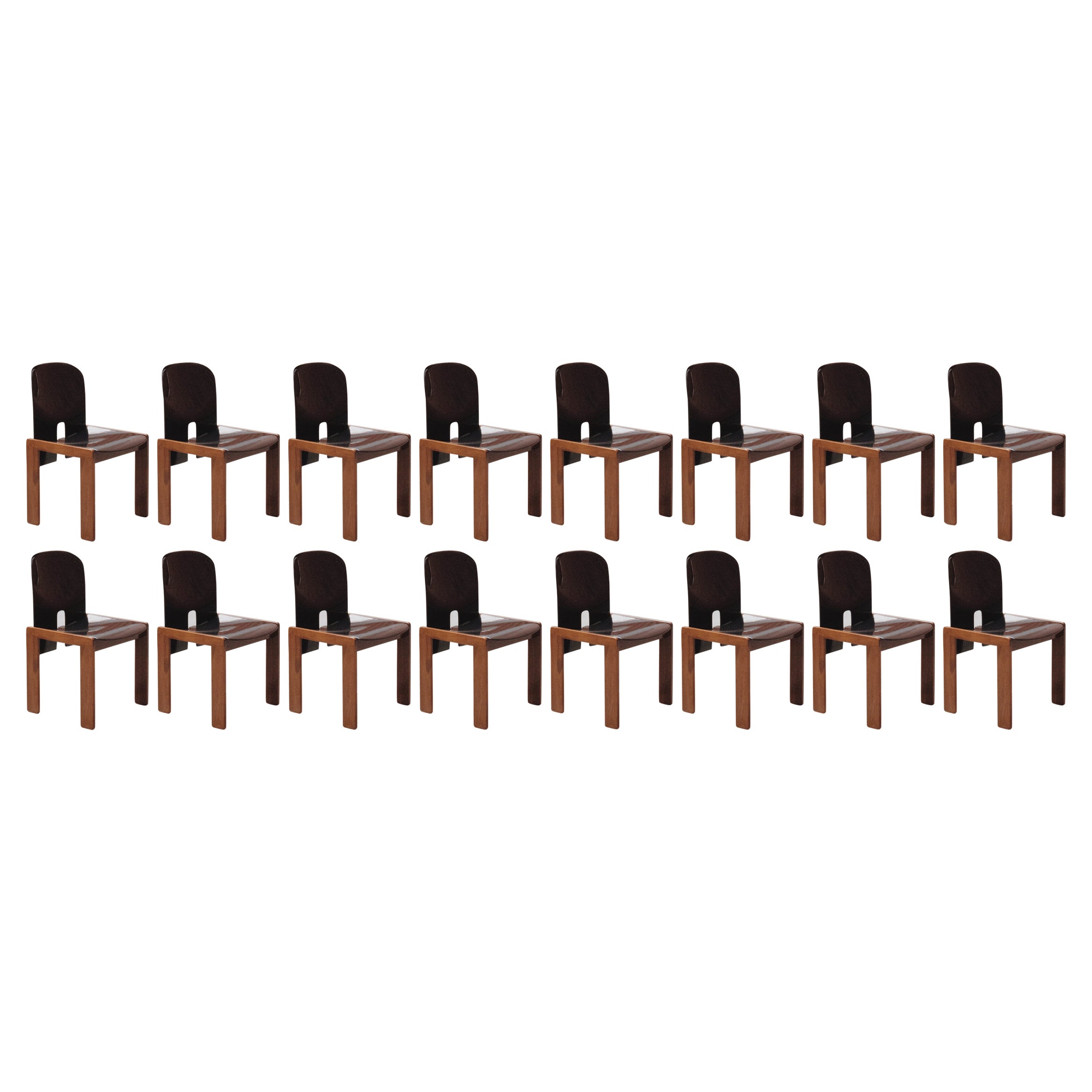 Afra & Tobia Scarpa "121" Dining Chairs for Cassina, 1965, Set of 16