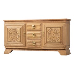 Credenza de roble natural, Francia, años 40