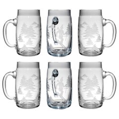 Black Forest Beer Glass Skier Decor Sofina Boutique Kitzbuehel
