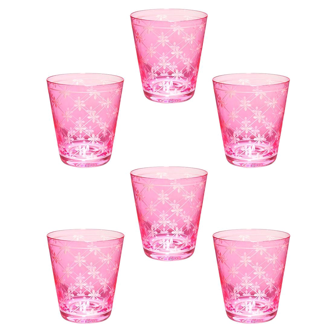 Country Style Glass Tumbler Pink Sofina Boutique Kitzbuehel For Sale