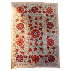 1970s Uzbekistan Hand Stitched Fabric Known as Suzani 