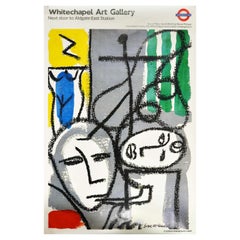 Original Vintage London Underground Poster Whitechapel Art Gallery Bruce McLean