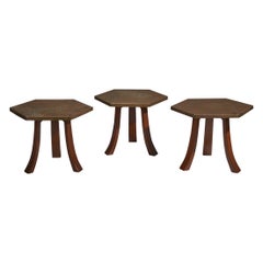  Harvey Probber, Side Tables or Coffee Tables, Bronze, Mahogany, USA, 1950s 