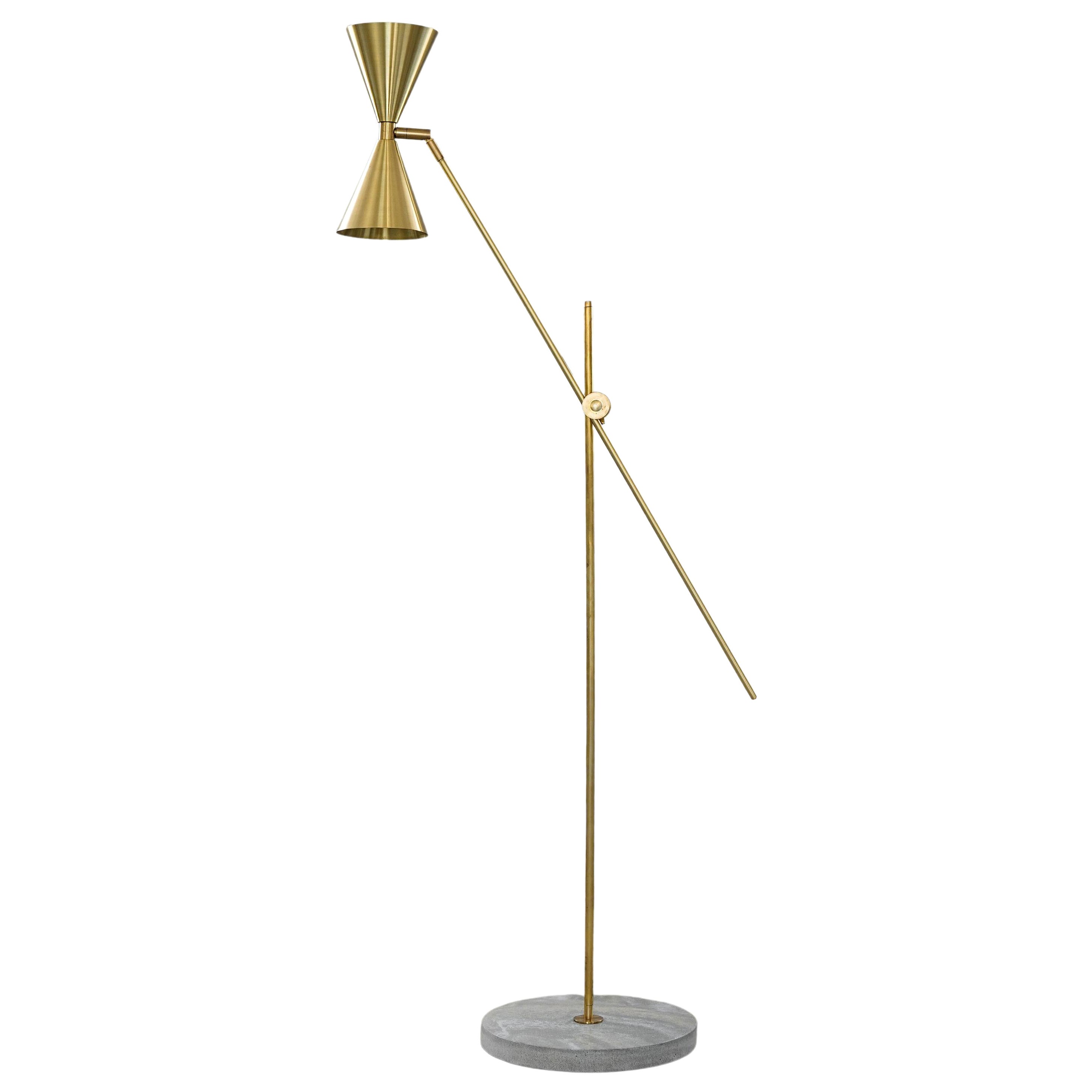 Cone Double Floor Lamp by Contain For Sale