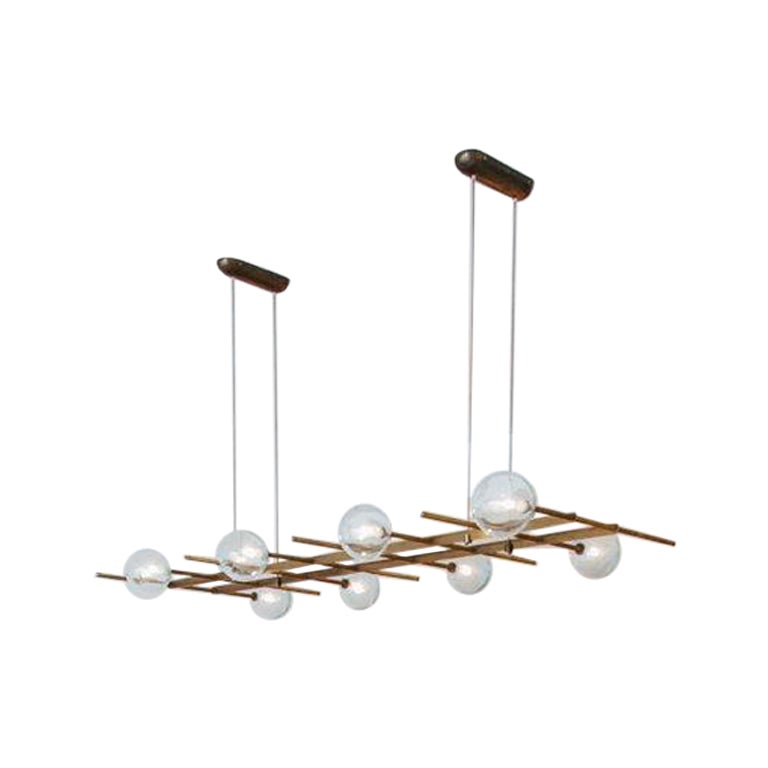 Modular Flat 8 Lamps Pendant by Contain For Sale