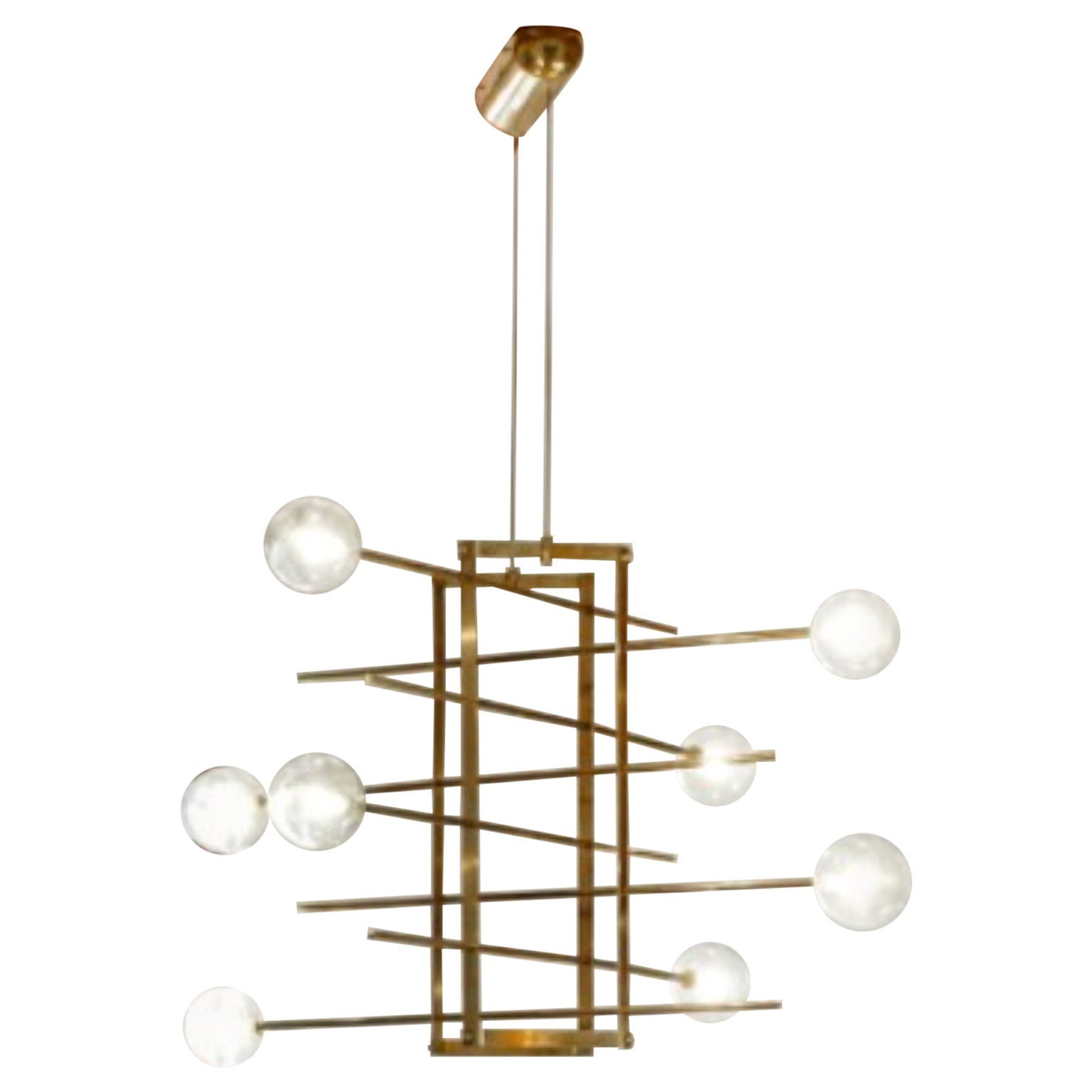 Modular Chandelier 8 Lamps by Contain For Sale