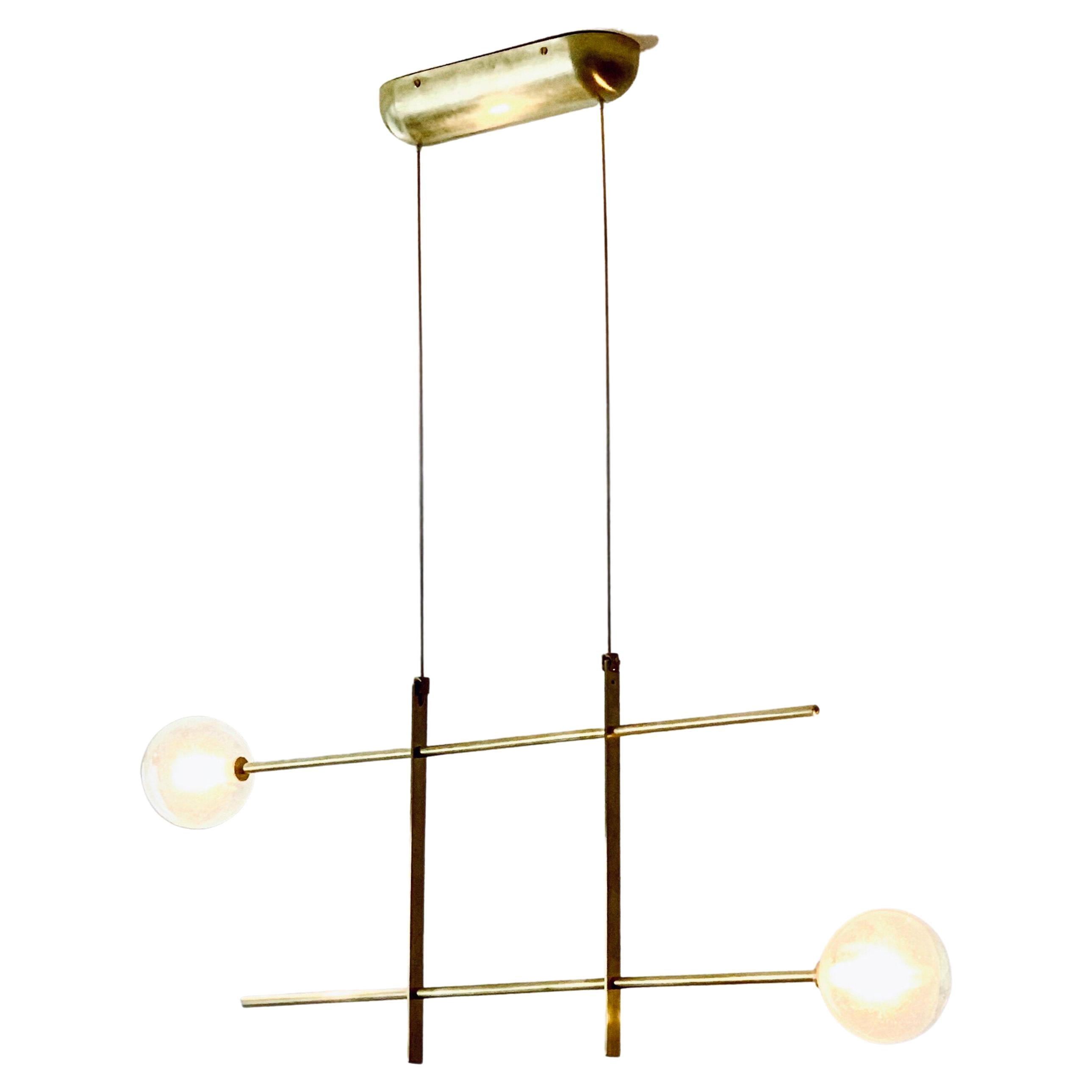 Modular Chandelier 2 Lamps by Contain For Sale