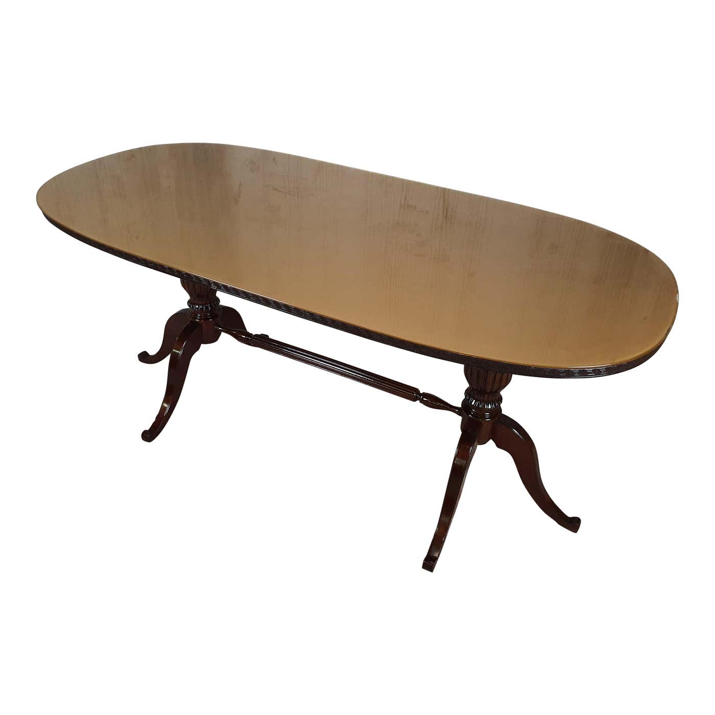 Vintage Oval Dining Table For Sale at 1stDibs