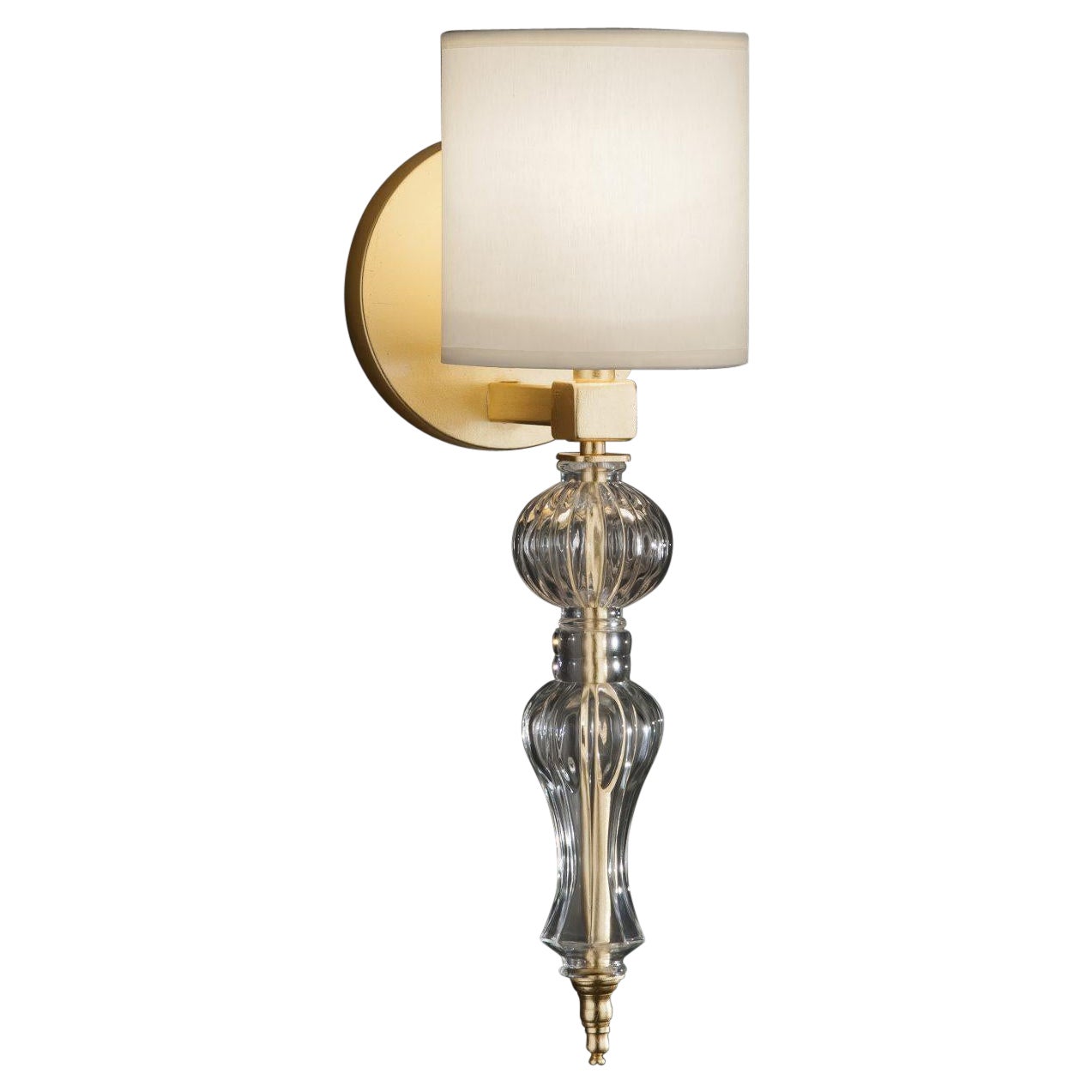 Crystal Wall Sconce by Aver For Sale