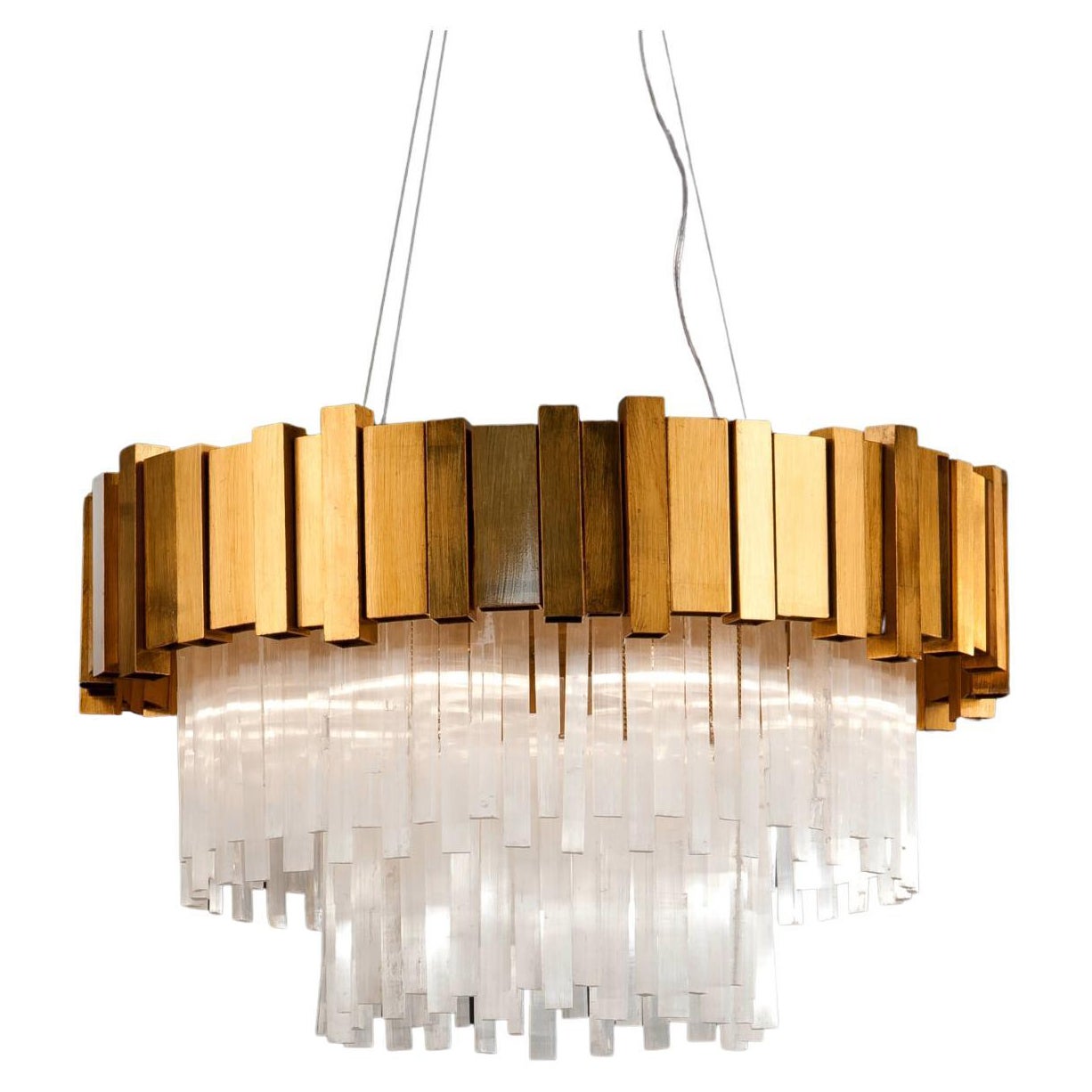 Lampe lustre en pierre naturelle par Aver