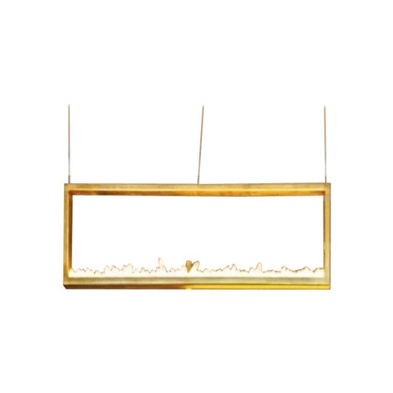 Small Quartz Horizontal Pendant Lamp by Aver  For Sale
