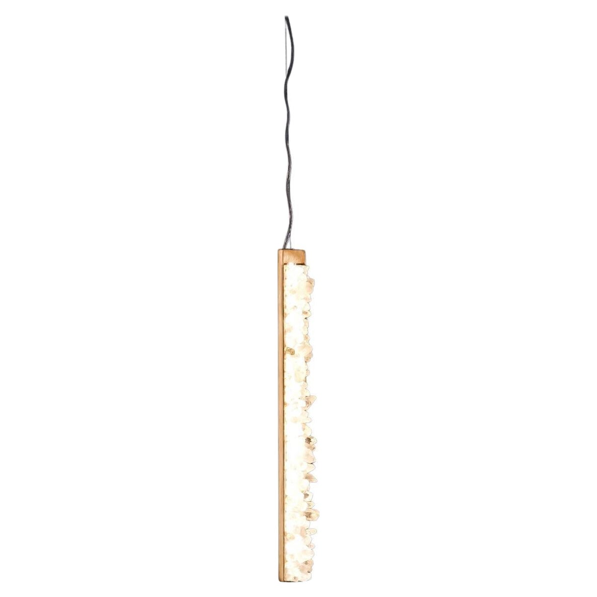 Quartz Vertical Pendant Lamp by Aver  For Sale