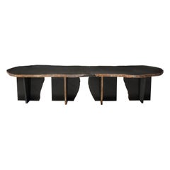 Exceptionnal Daté Kan Volcanic Stone Low Table, Kaaron and Okurayama Studio