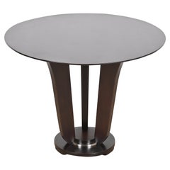 Barbara Barry for Baker Furniture Modern Art Deco Mahogany Pedestal Center Table
