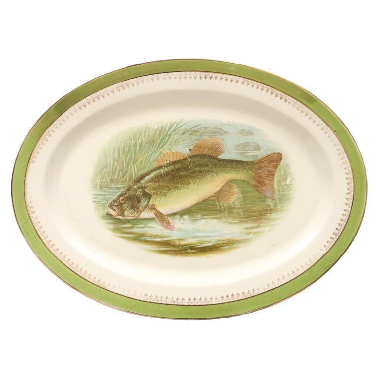 Austrian Ceramic Fish Serving Platter For Sale at 1stDibs