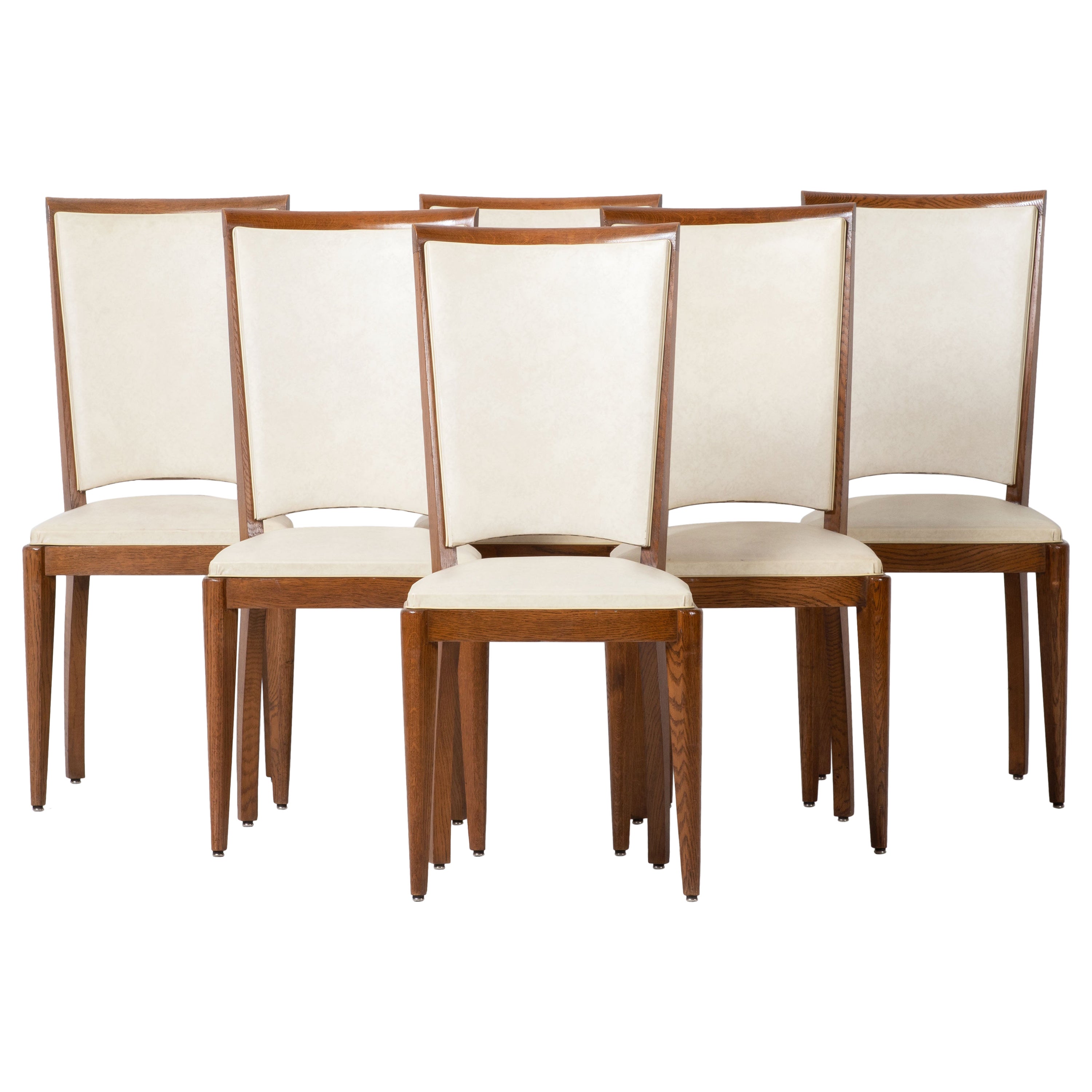 Ensemble de 6 chaises Art déco, France, 1940