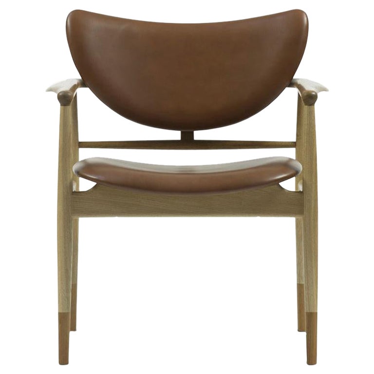 Finn Juhl 48 Chair, Wood and Leather For Sale at 1stDibs