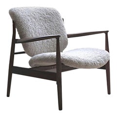 Finn Juhl France Chair in Wood and Sheepskin Upholstery