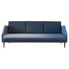 Finn Juhl 3-Seat 77 Sofa Couch, Wood and Fabric