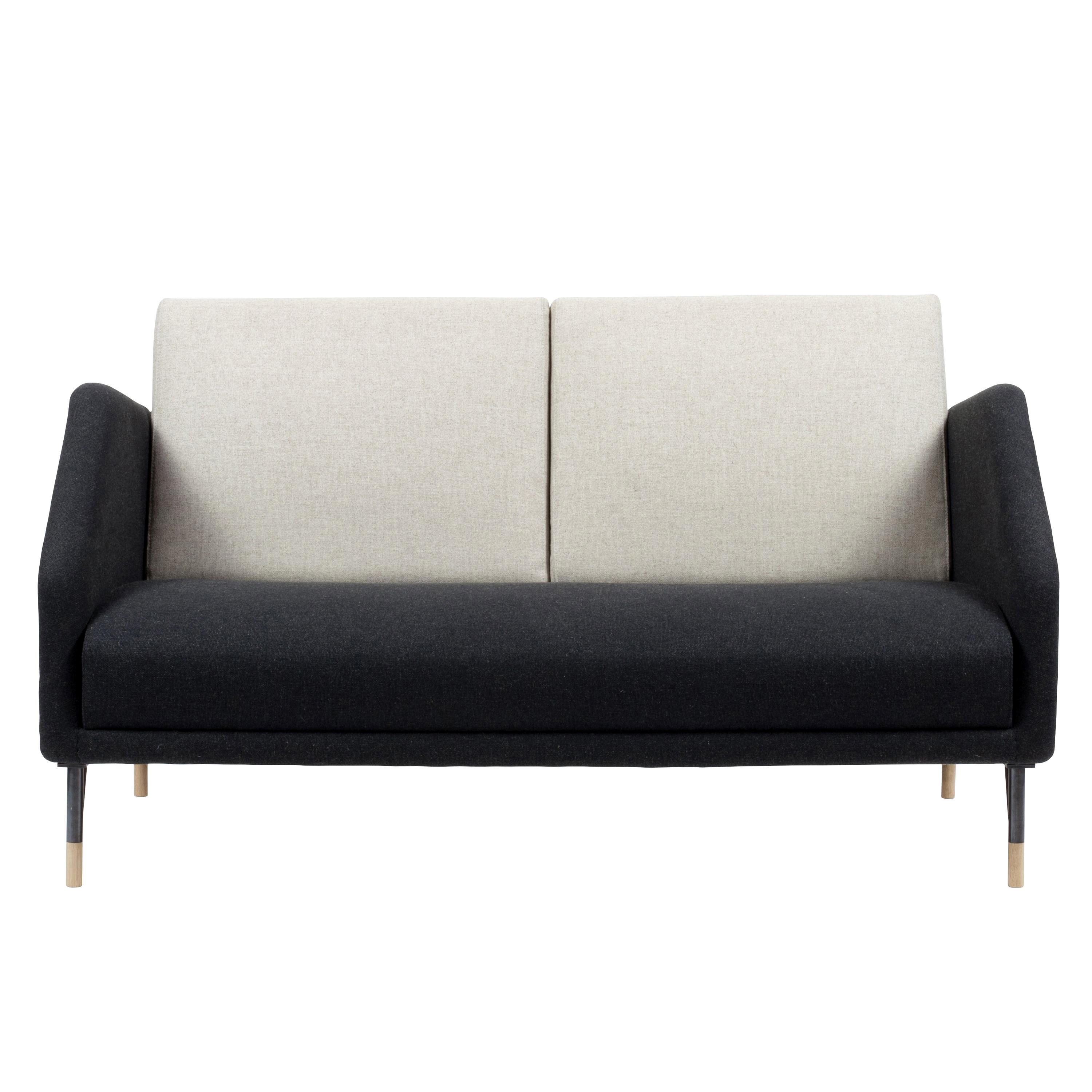 Finn Juhl 2-Seat 77 Sofa Couch, Wood and Fabric