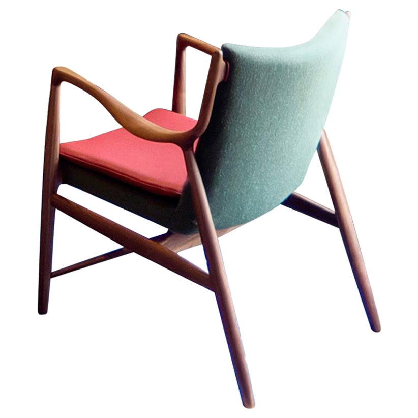 Finn Juhl 45 Chair Wood and Fabric