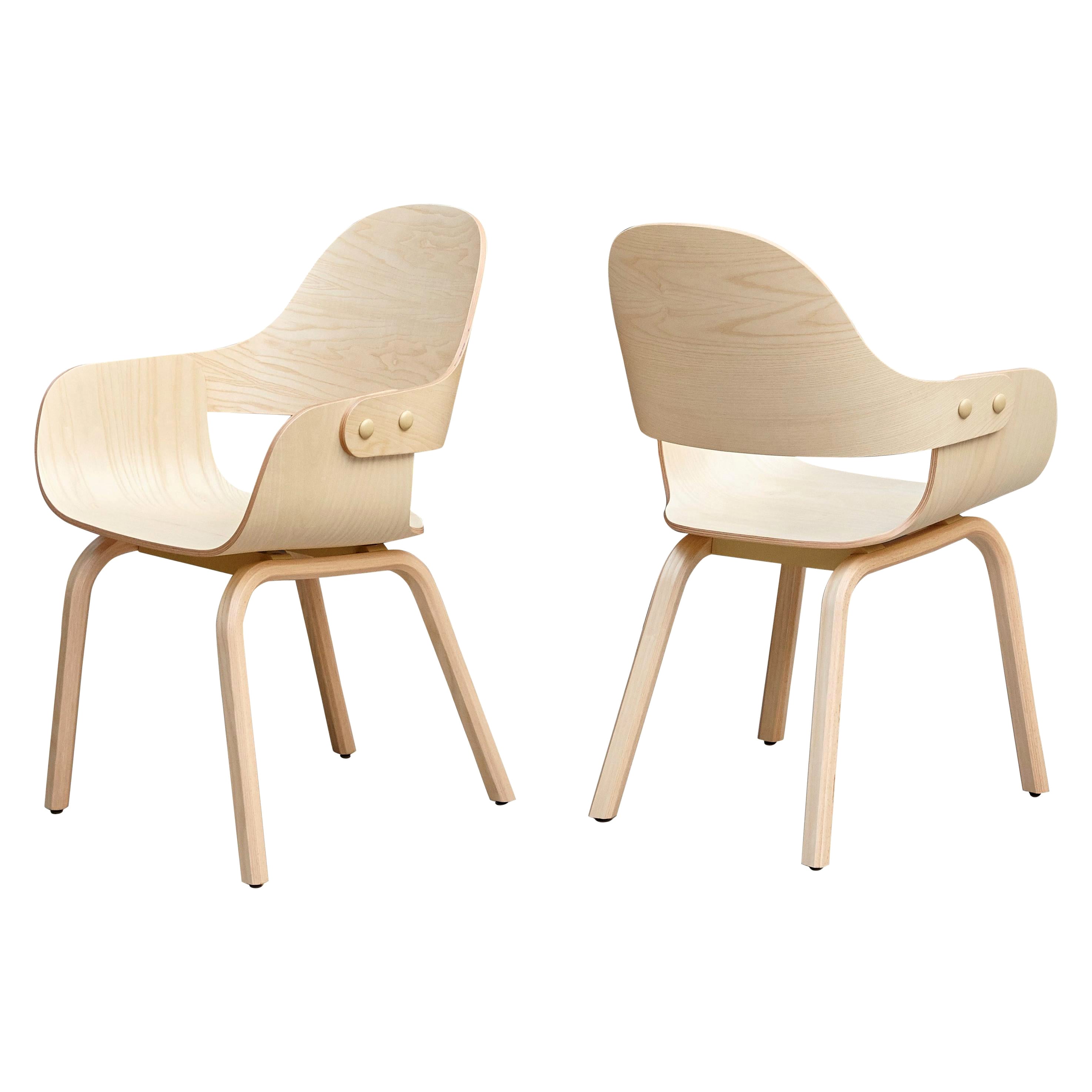 Pair of Jaime Hayon, Contemporary, Wood Chair Showtime Nude by BD Barcelona