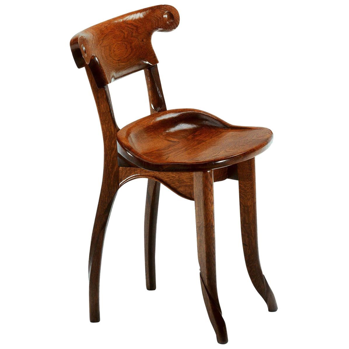 Antoni Gaudi, Jugendstil, Solid Oak Batllo Spanish Chairs For Sale