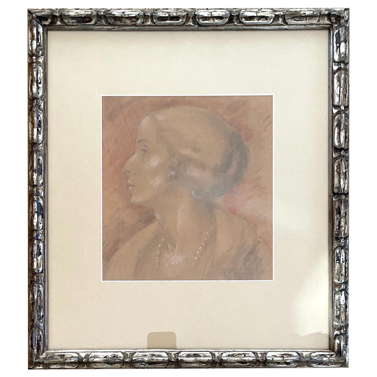 Portrait de femme des années 30. en vente