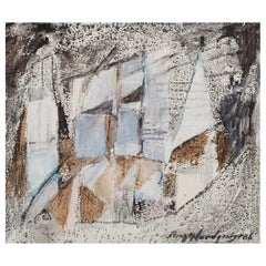 Bengt Nordquist, Swedish Artist, Oil on Canvas, Abstract Composition