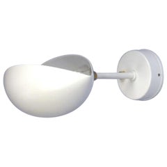 Serge Mouille Mid-Century Modern White Eye Sconce Wall Lamp