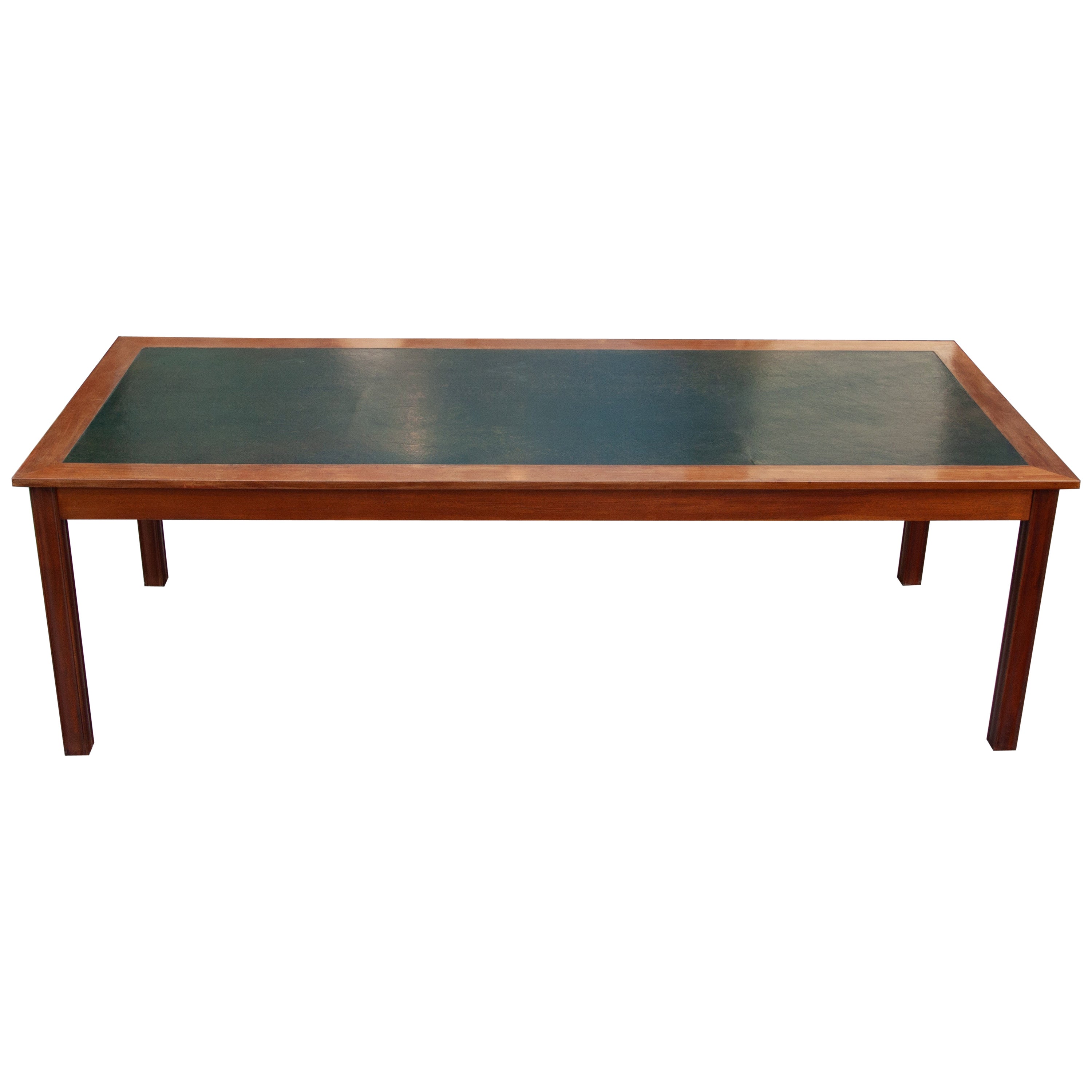 Large Mahogany Library or Dining Table, 1940s, Danish For Sale