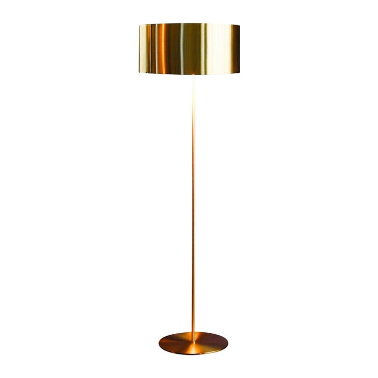 Nendo Floor Lamp 'Switch' Satin Gold Edition by Oluce For Sale at 1stDibs